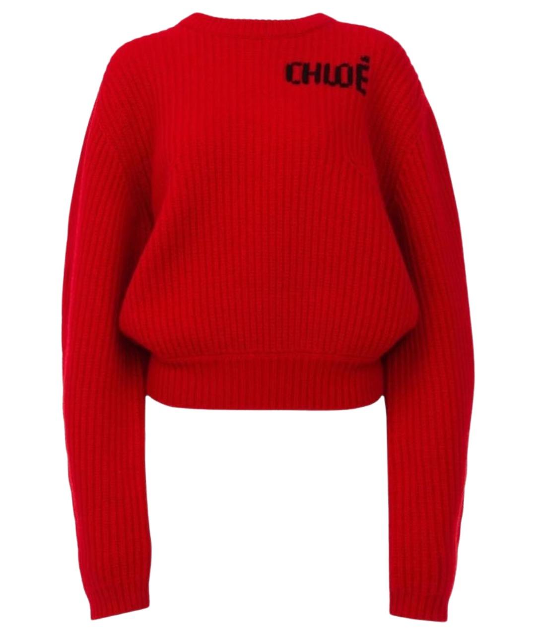 CHLOE Красный шерстяной джемпер / свитер, фото 1