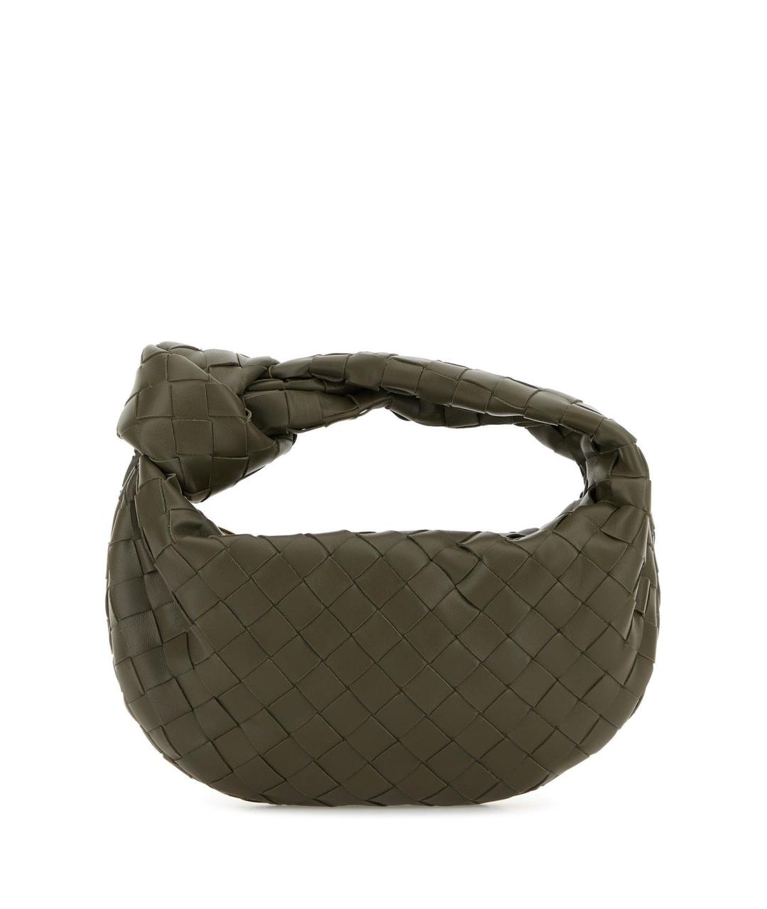 BOTTEGA VENETA Зеленая кожаная сумка с короткими ручками, фото 1