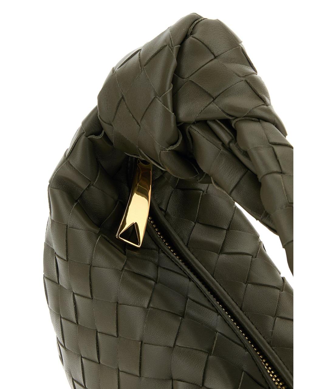 BOTTEGA VENETA Зеленая кожаная сумка с короткими ручками, фото 4