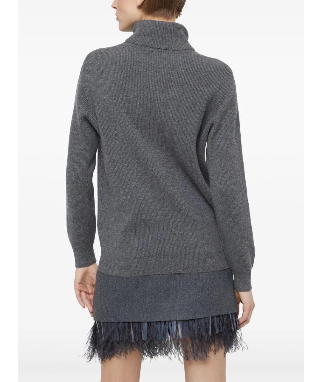 BRUNELLO CUCINELLI Серая кашемировая водолазка, фото 4