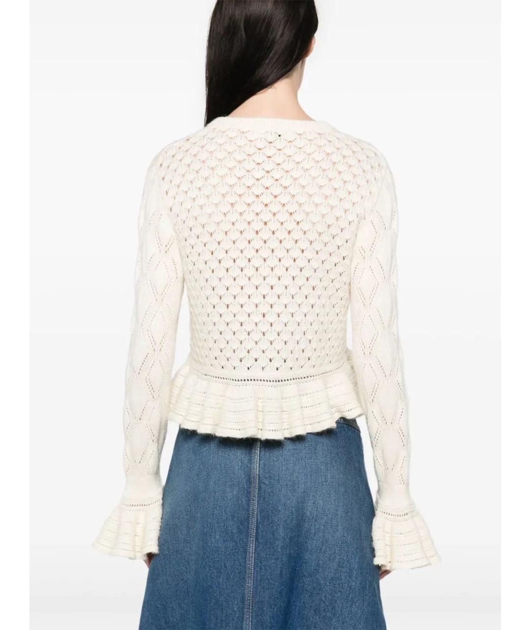 CHLOE Бежевый шерстяной кардиган, фото 4