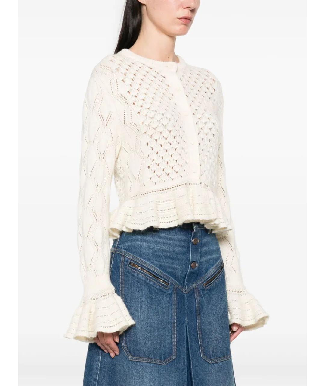 CHLOE Бежевый шерстяной кардиган, фото 3