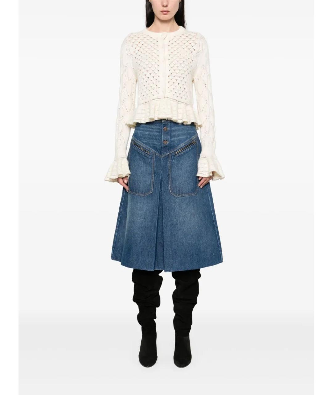 CHLOE Бежевый шерстяной кардиган, фото 2