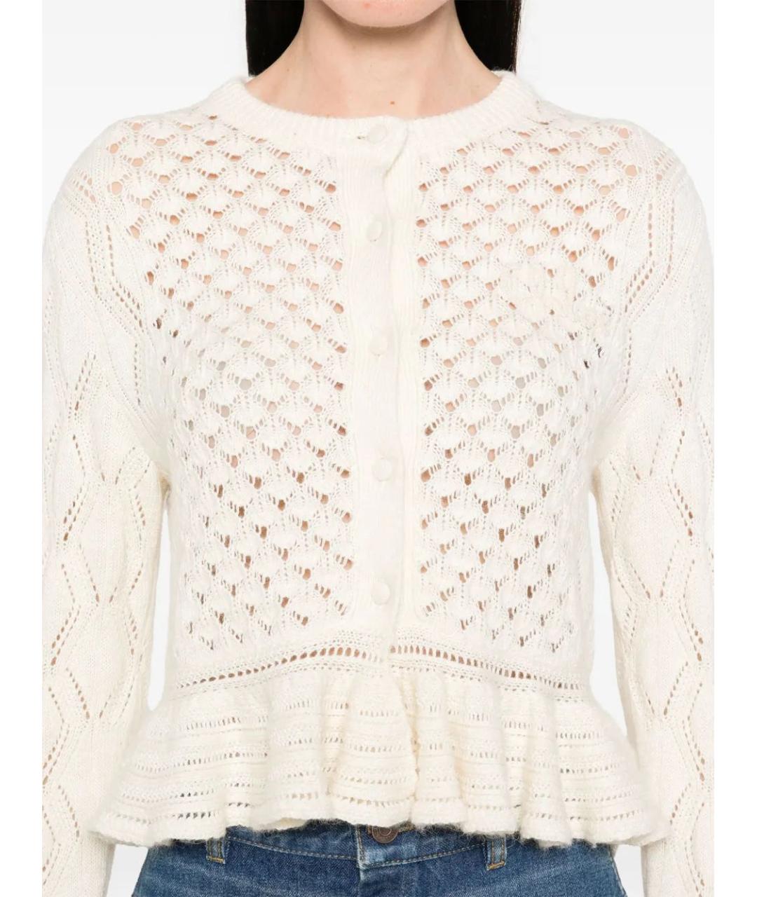 CHLOE Бежевый шерстяной кардиган, фото 5