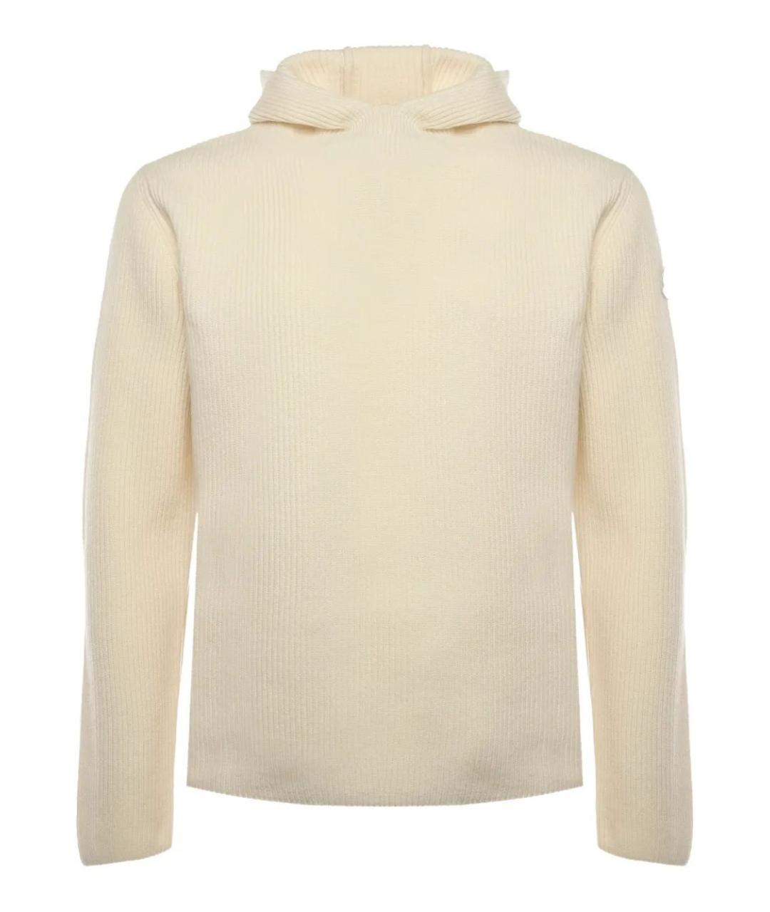 MONCLER Бежевый шерстяной джемпер / свитер, фото 1