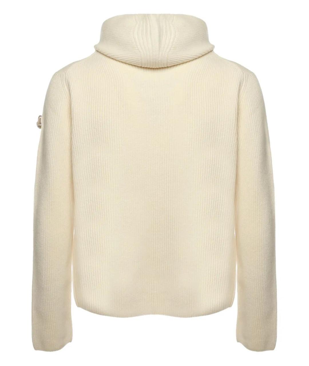 MONCLER Бежевый шерстяной джемпер / свитер, фото 2