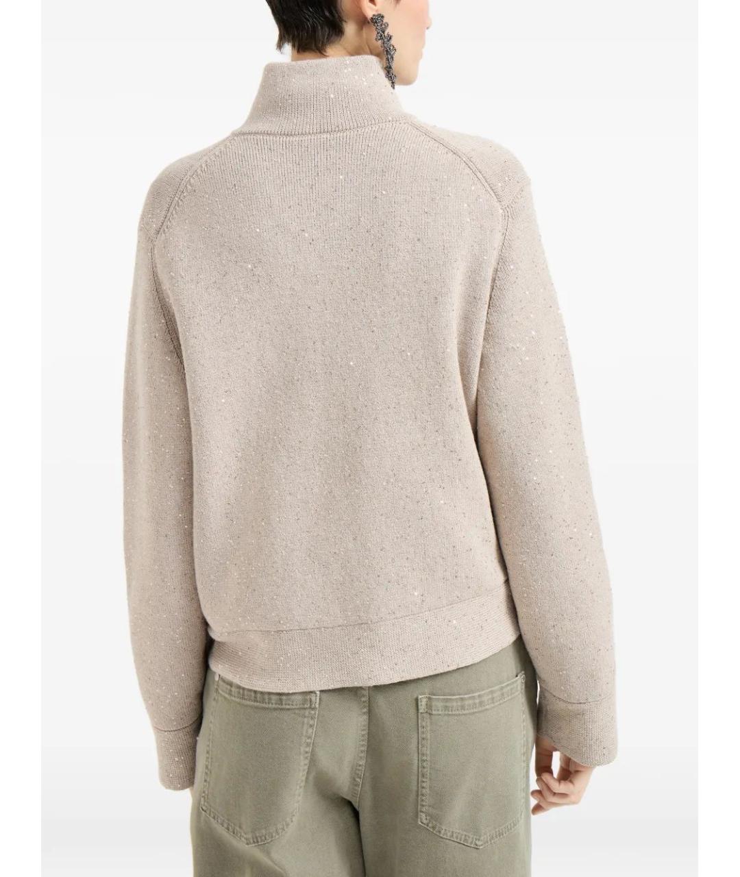 BRUNELLO CUCINELLI Бежевый кардиган, фото 4