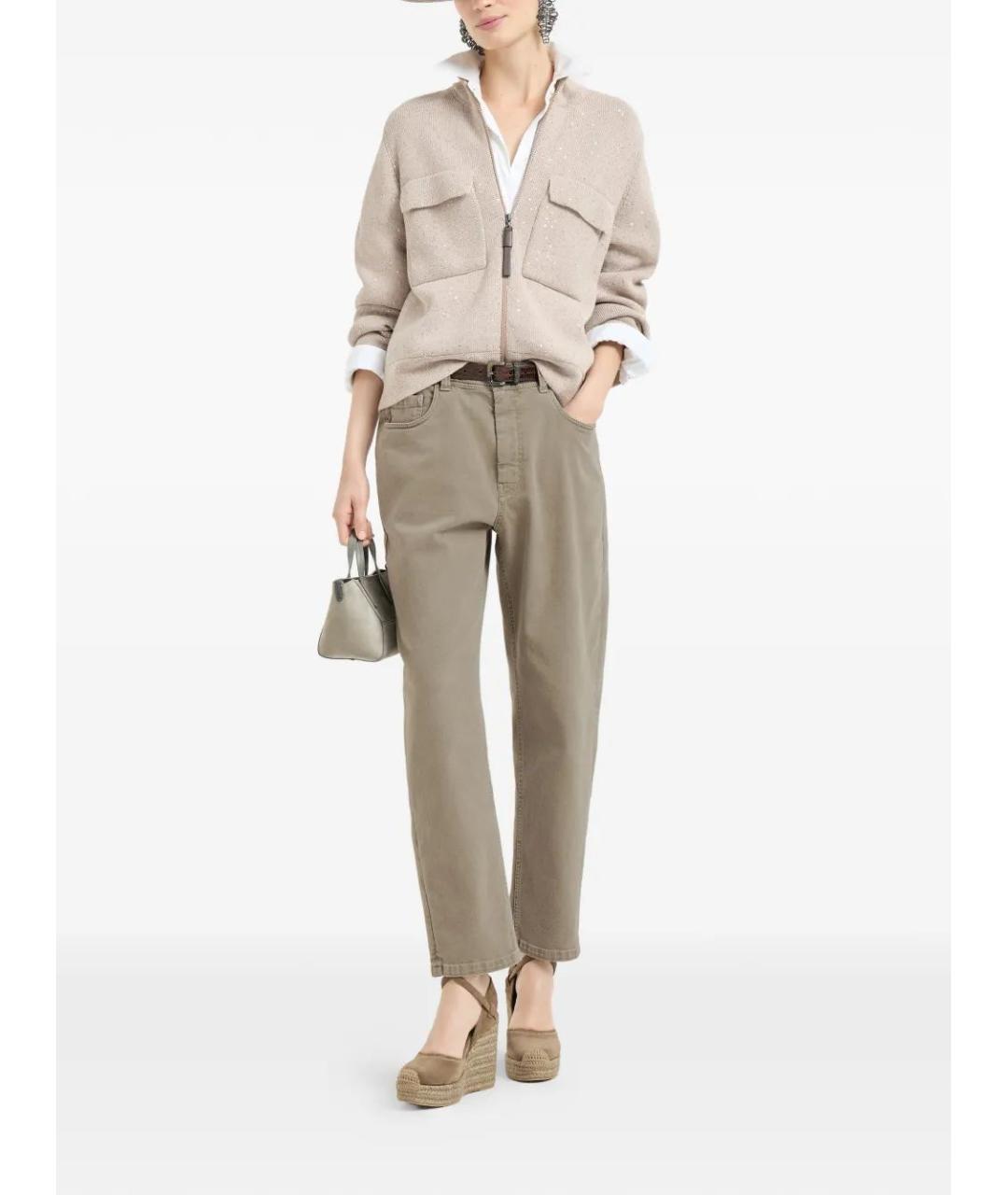 BRUNELLO CUCINELLI Бежевый кардиган, фото 2