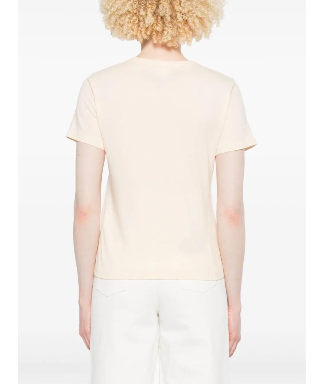 CHLOE Бежевая хлопковая футболка, фото 4