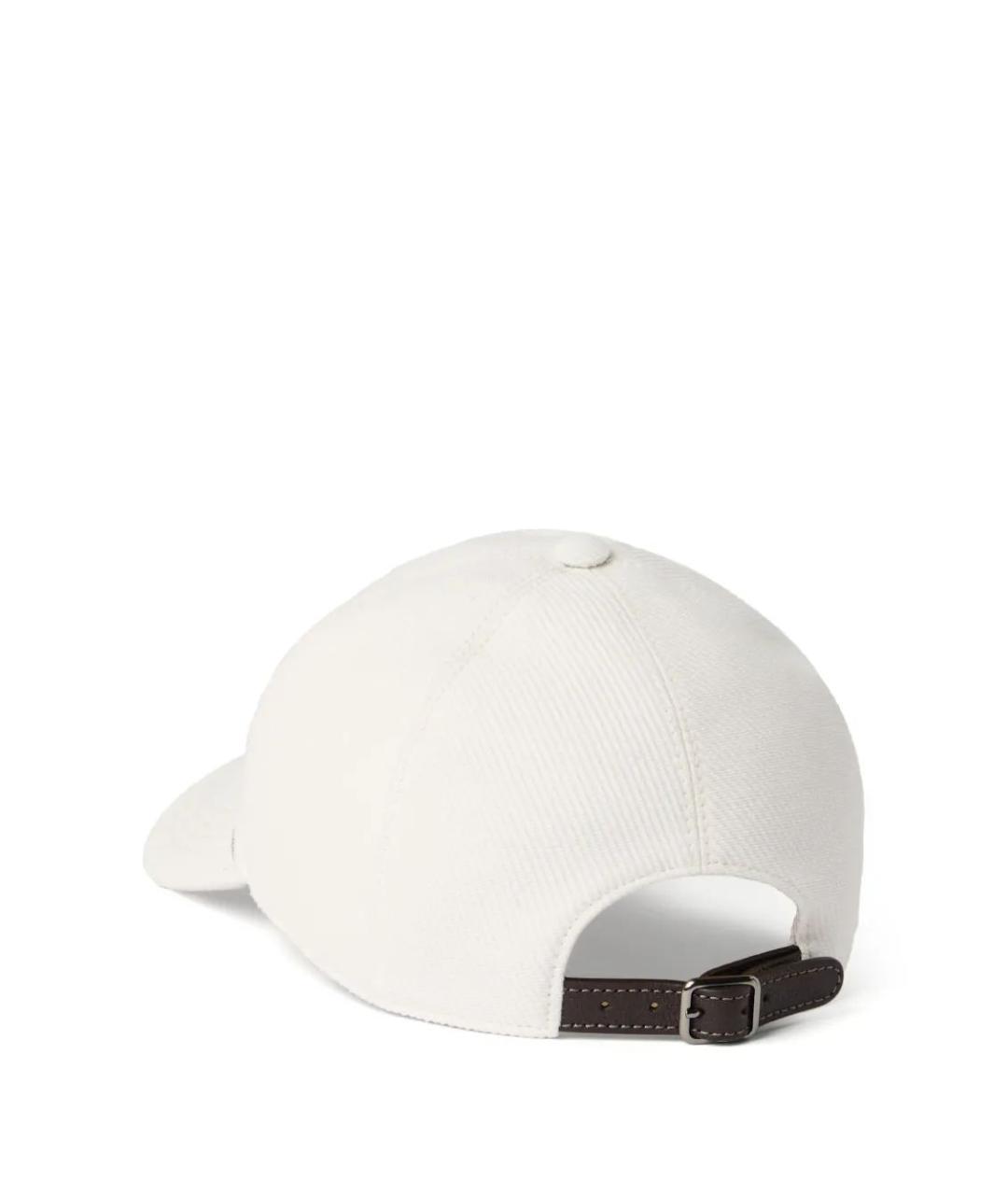 BRUNELLO CUCINELLI Белая хлопковая кепка, фото 2