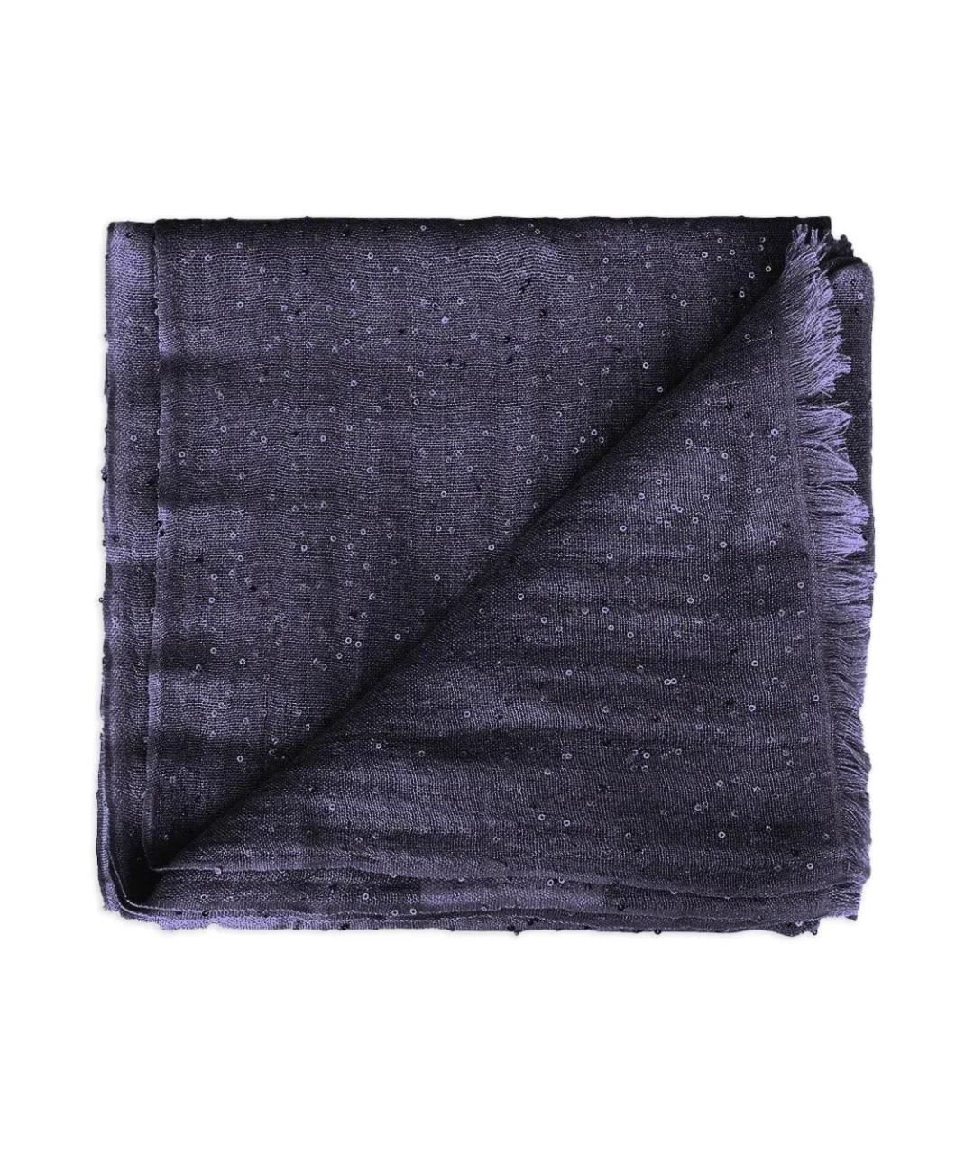 BRUNELLO CUCINELLI Темно-синий кашемировый шарф, фото 1