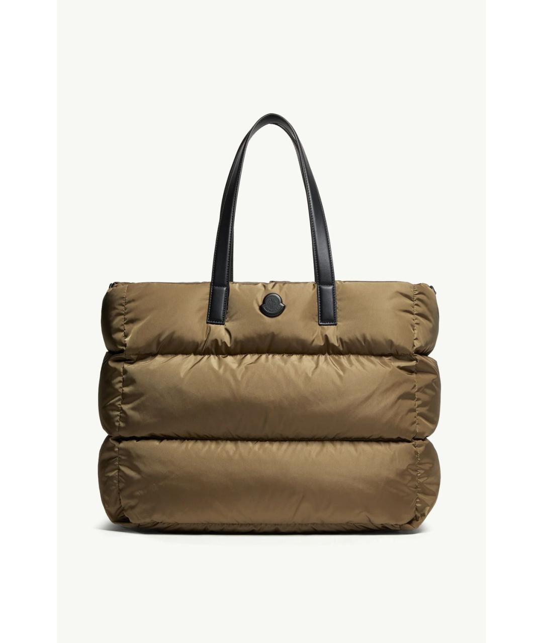 MONCLER Зеленая синтетическая сумка тоут, фото 4