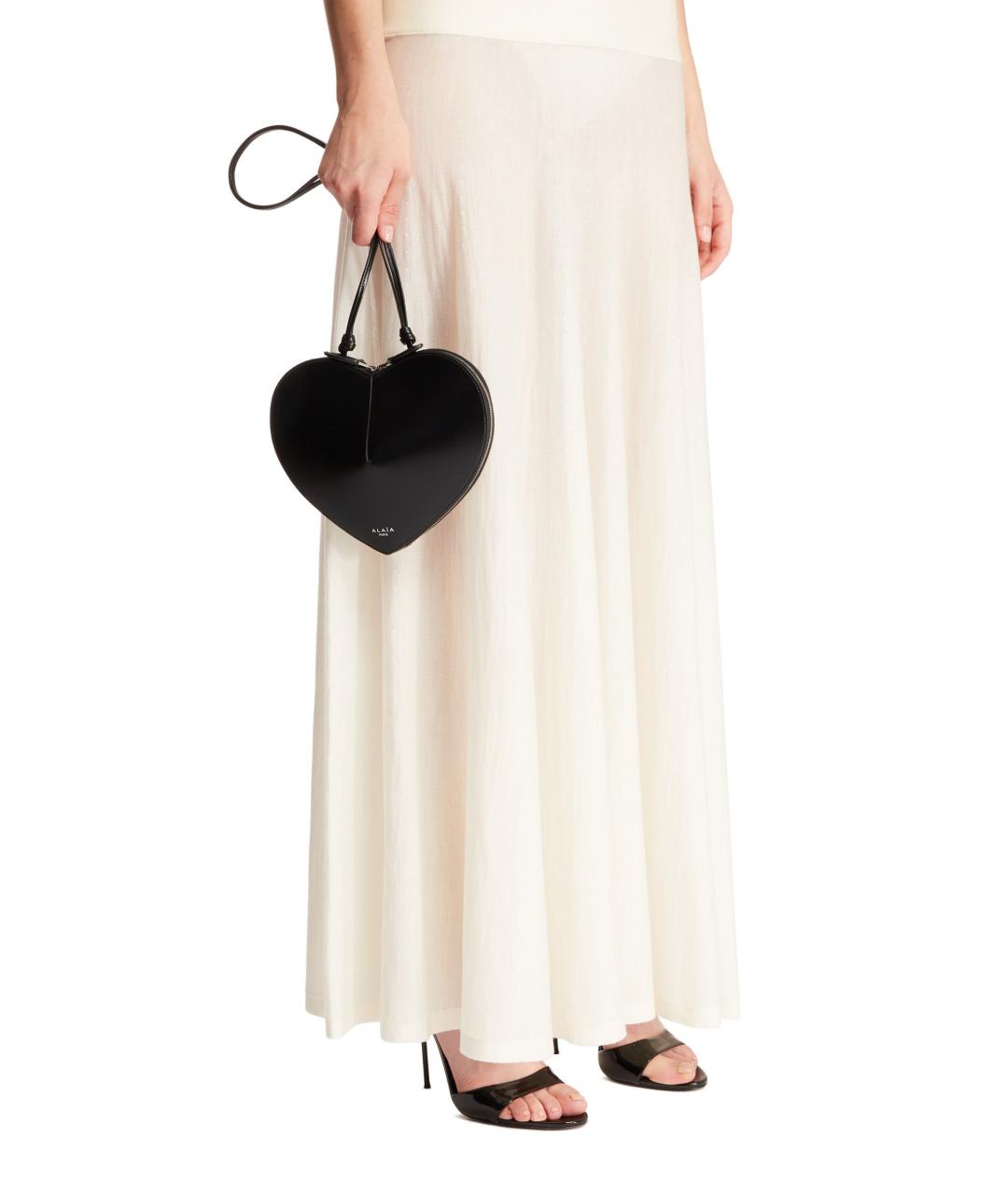 ALAIA Черная кожаная сумка через плечо, фото 2