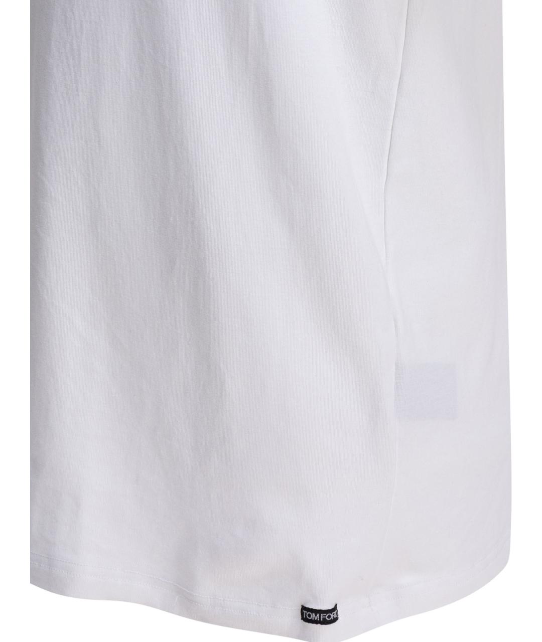 TOM FORD Белая хлопковая футболка, фото 4