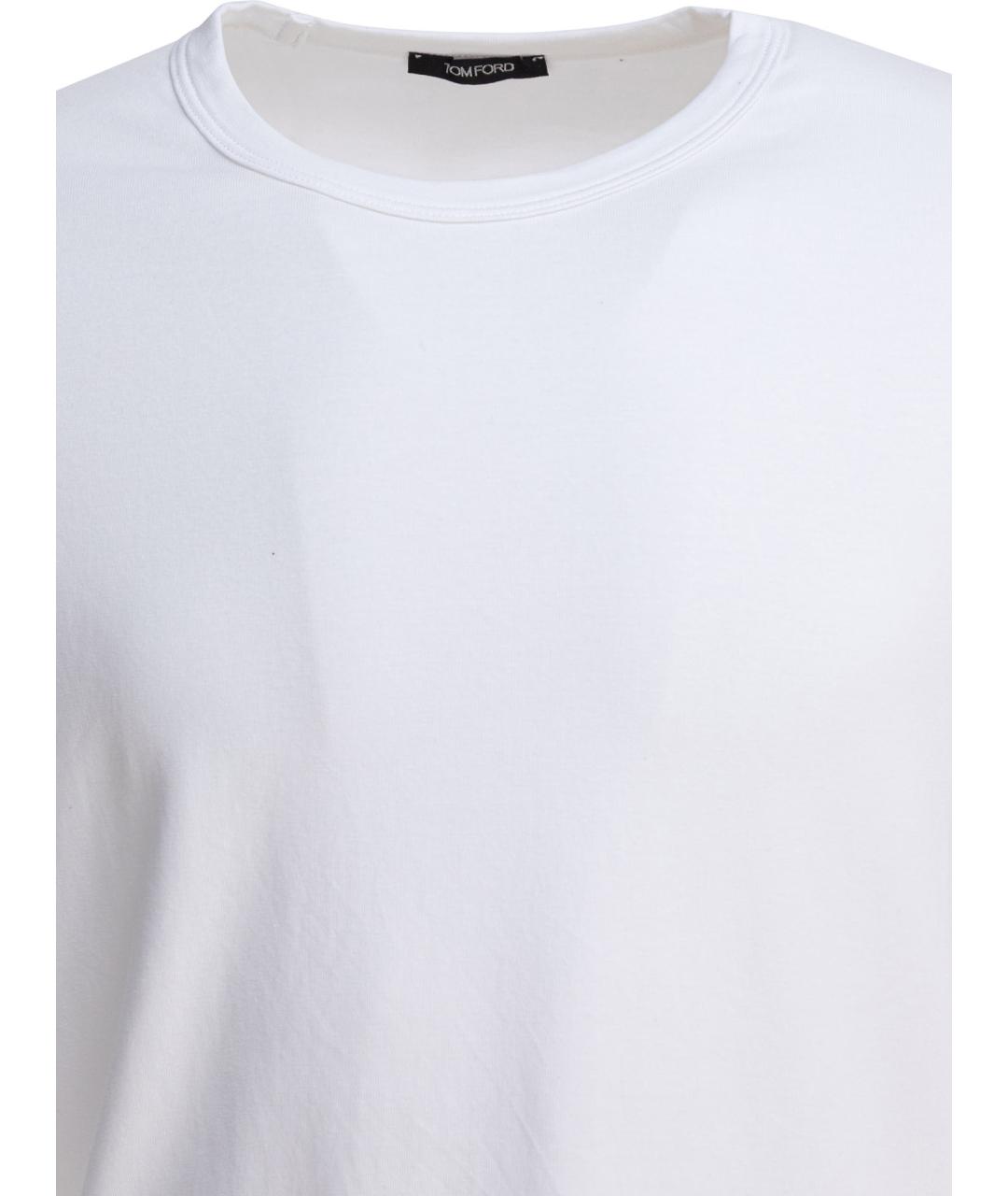 TOM FORD Белая хлопковая футболка, фото 3