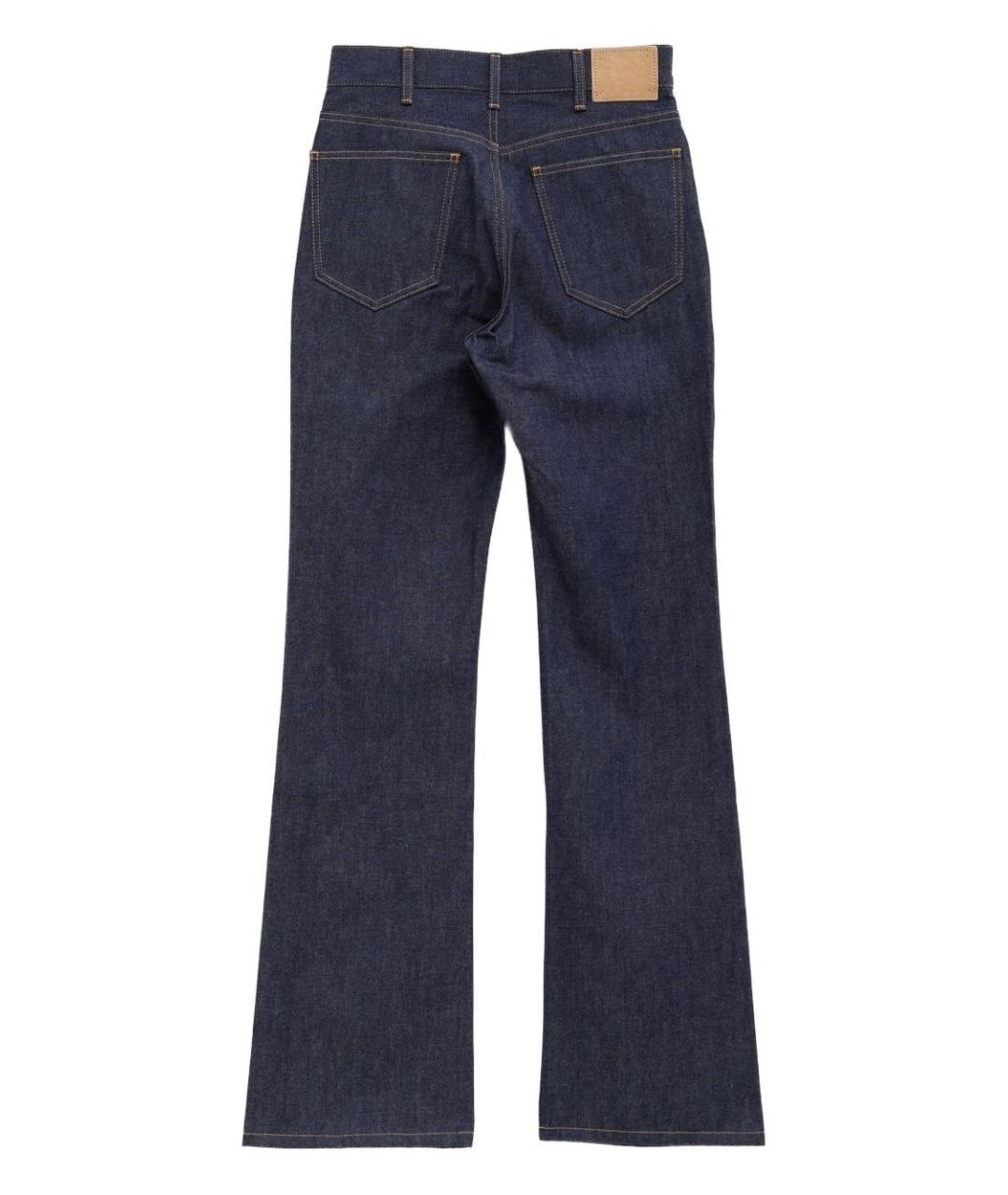 CELINE Синие хлопковые прямые джинсы, фото 3