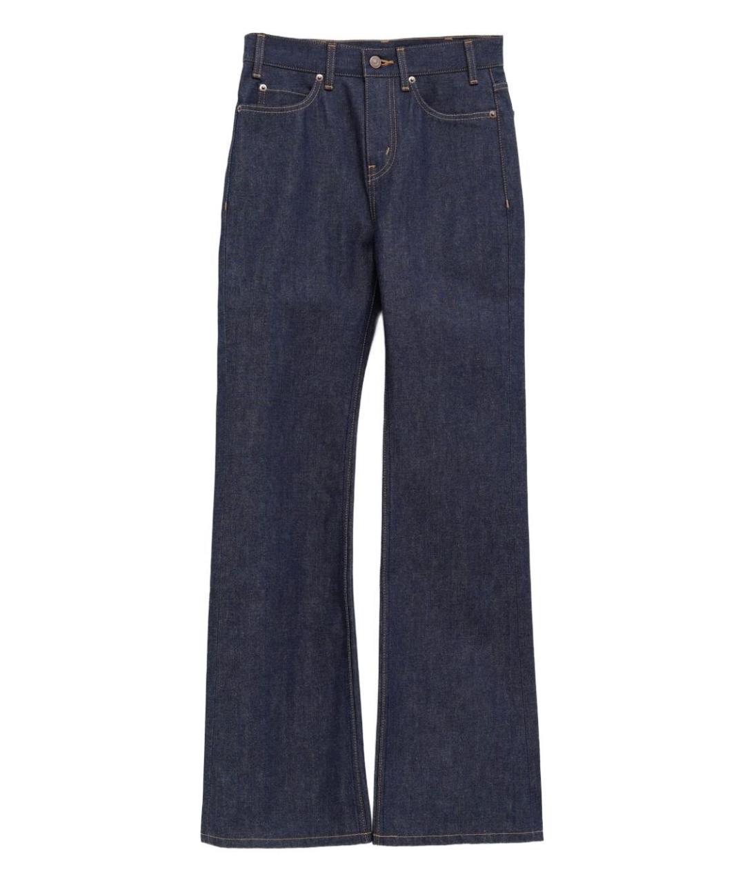 CELINE Синие хлопковые прямые джинсы, фото 1