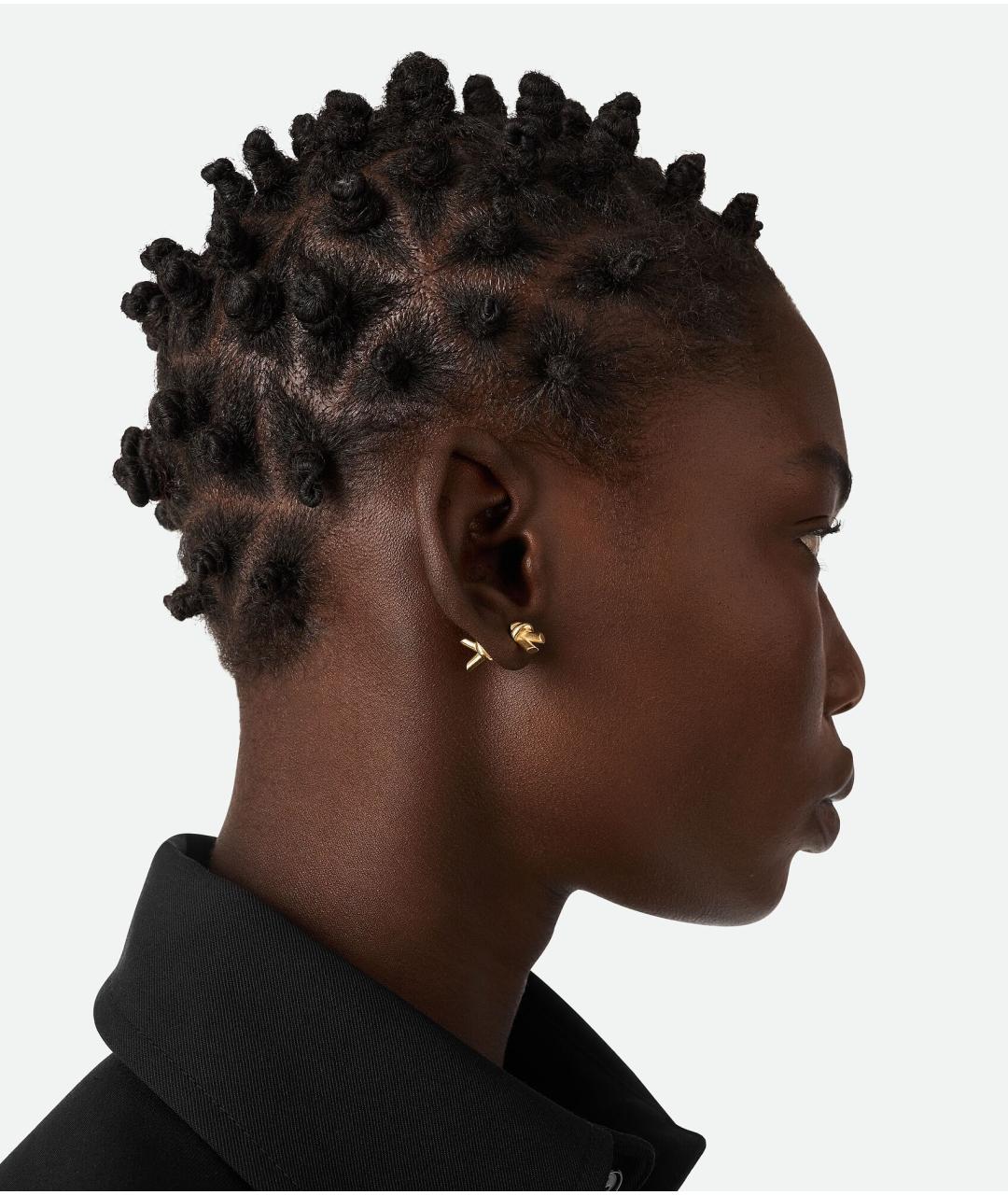 BOTTEGA VENETA Золотые серьги, фото 2