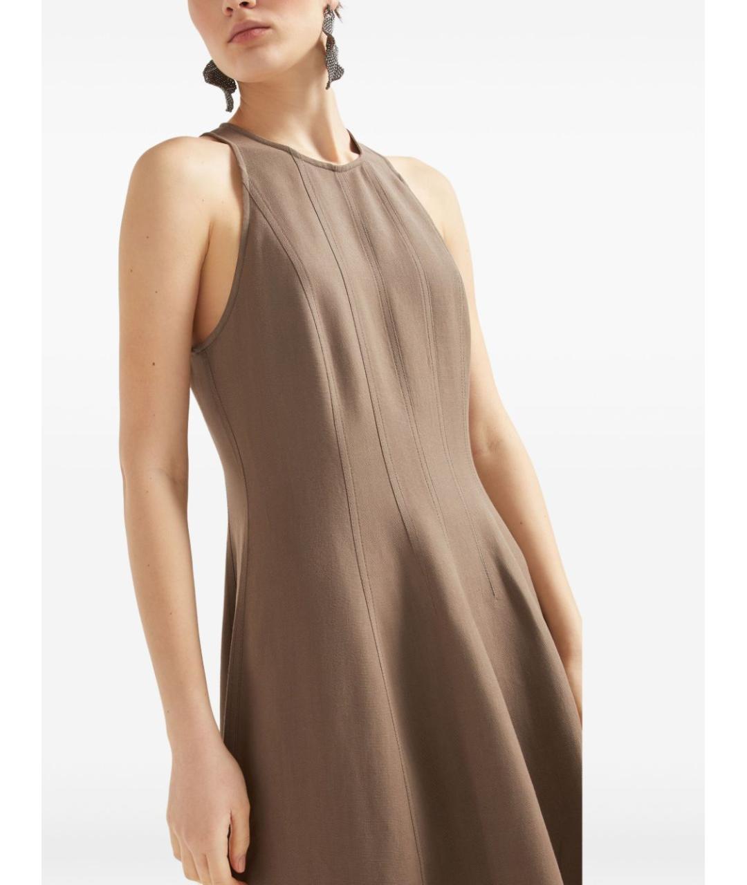 BRUNELLO CUCINELLI Льняное повседневное платье, фото 3