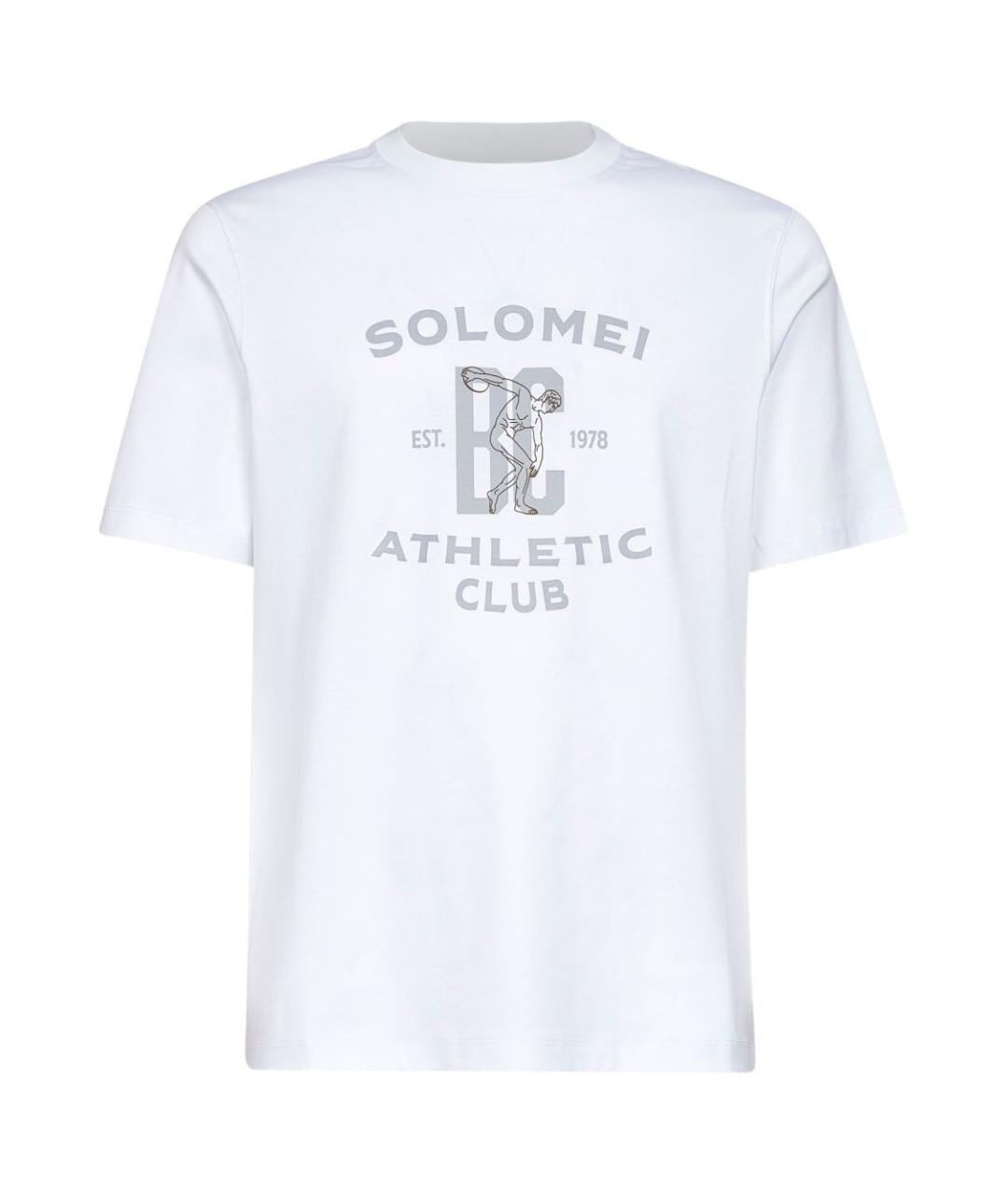 BRUNELLO CUCINELLI Белая хлопковая футболка, фото 1