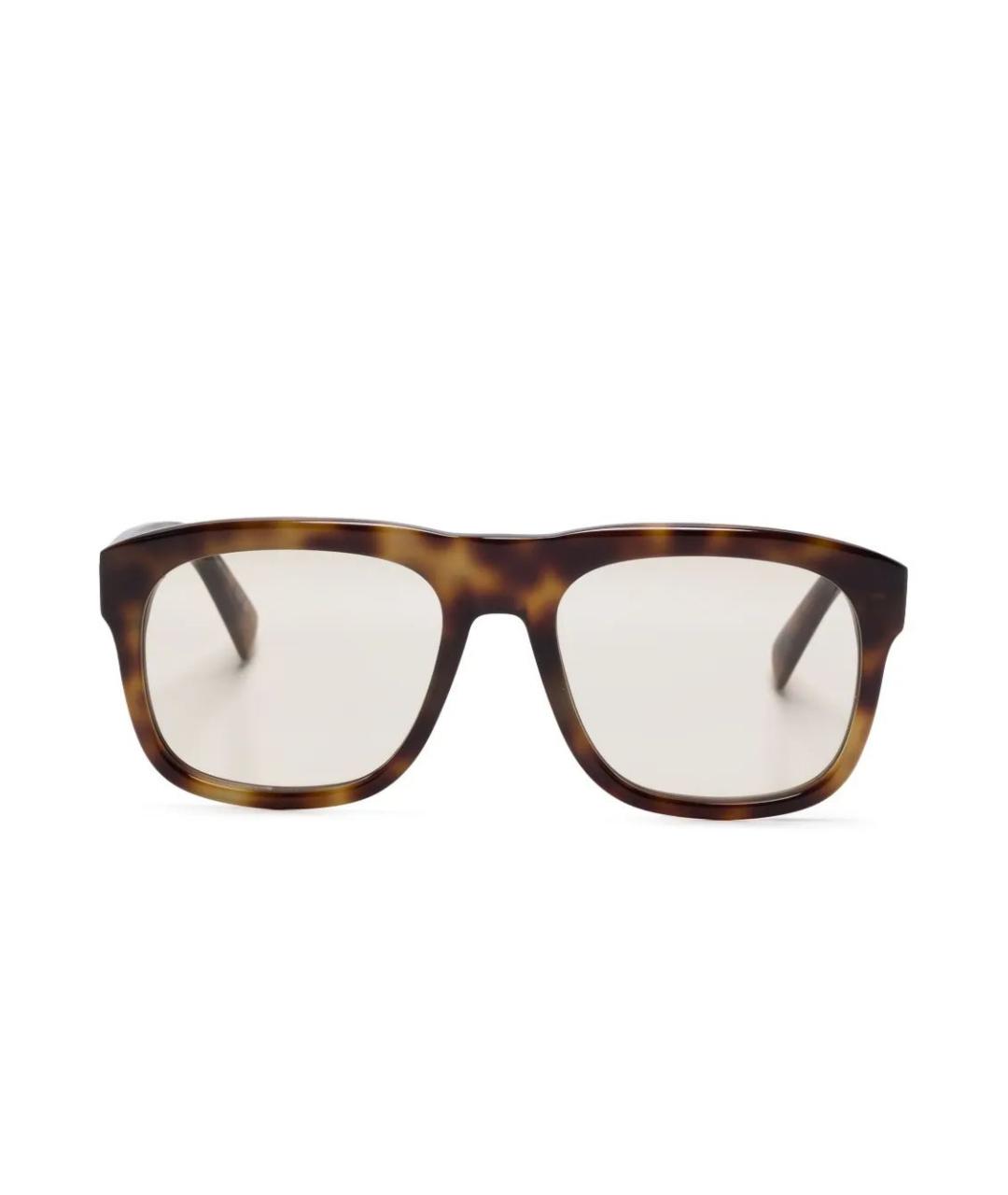 SAINT LAURENT Коричневые пластиковые солнцезащитные очки, фото 2