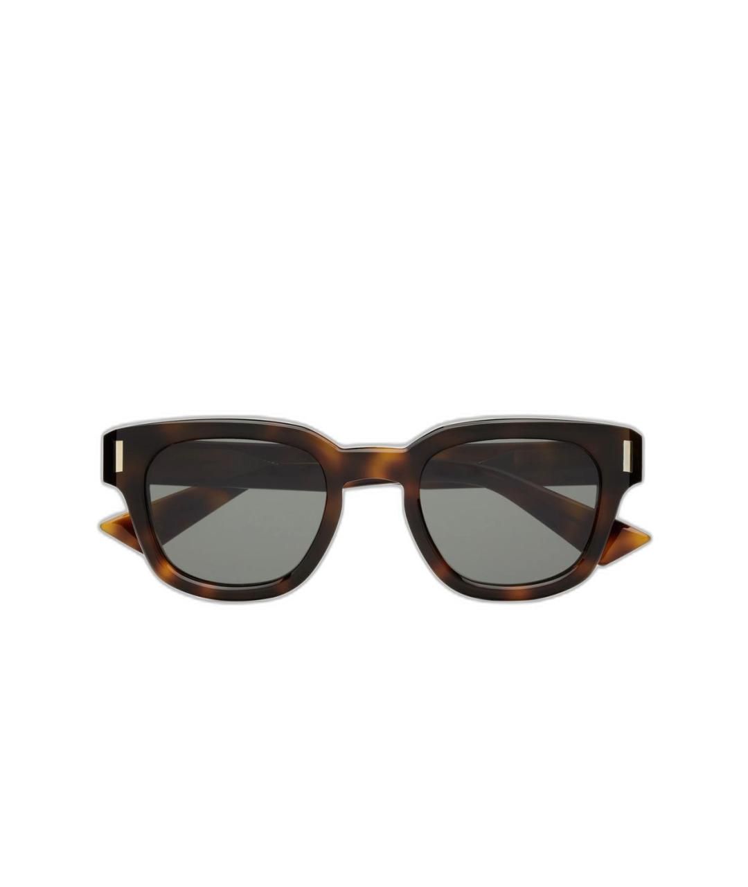 SAINT LAURENT Коричневые пластиковые солнцезащитные очки, фото 2