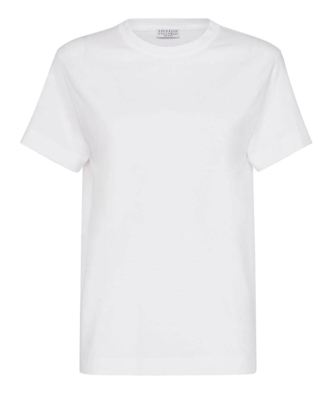 BRUNELLO CUCINELLI Белая хлопковая футболка, фото 1