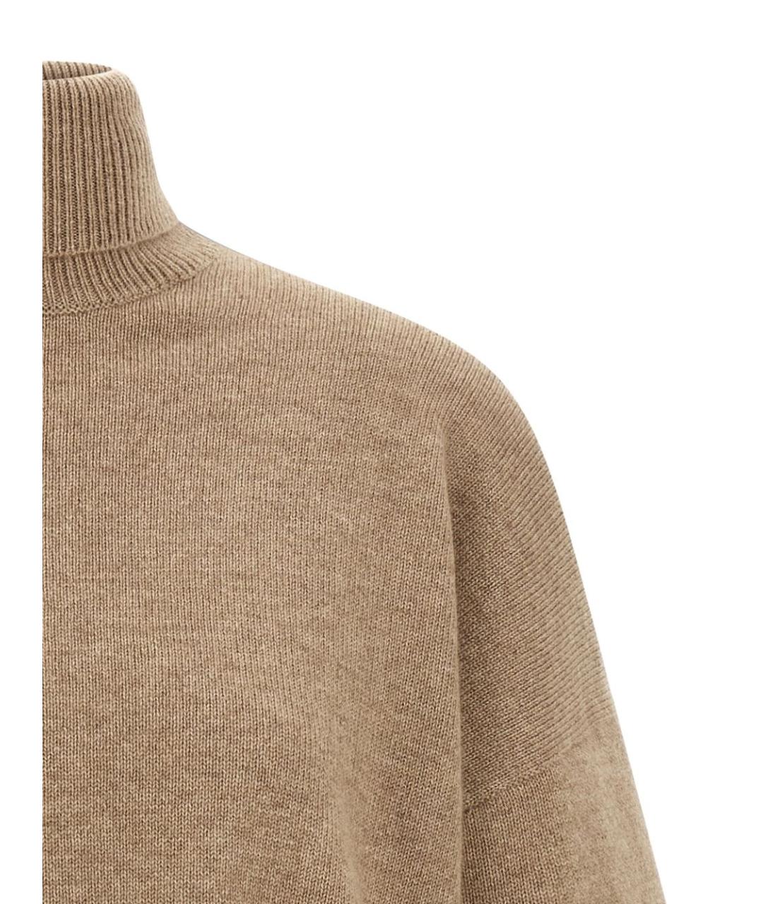 BRUNELLO CUCINELLI Бежевый кашемировый джемпер / свитер, фото 4