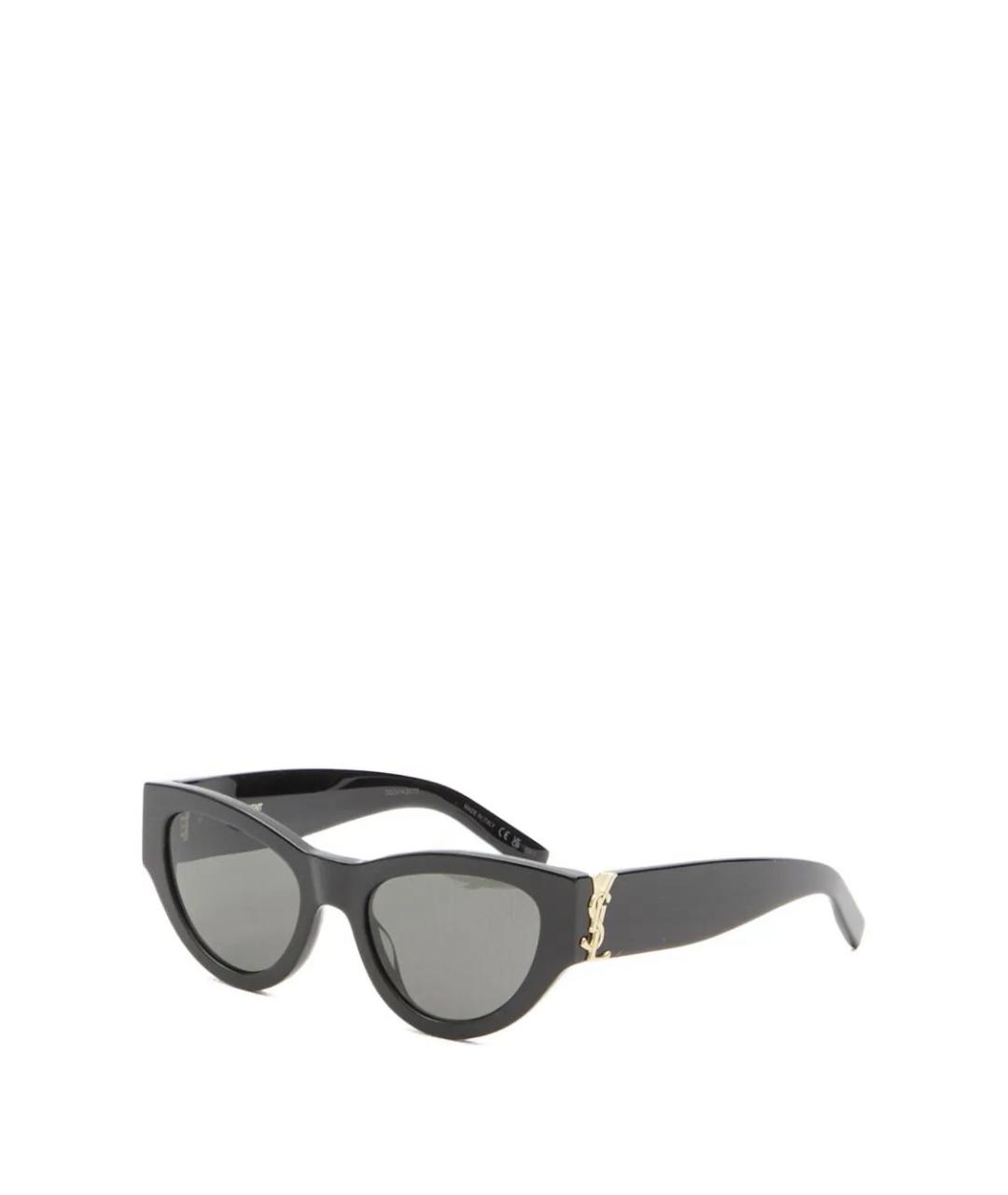 SAINT LAURENT Черные пластиковые солнцезащитные очки, фото 2