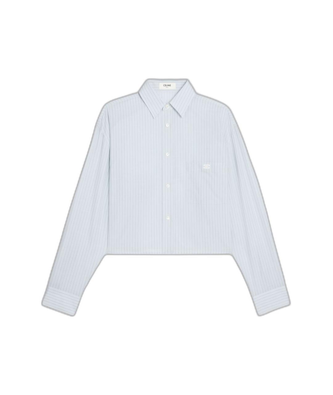 CELINE Голубая хлопковая рубашка, фото 1