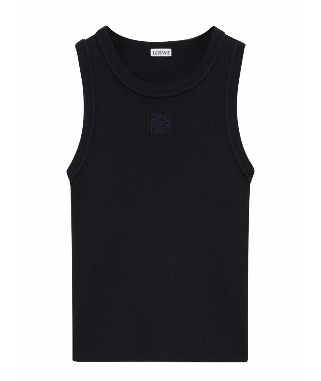 LOEWE Черная вискозная майка, фото 1