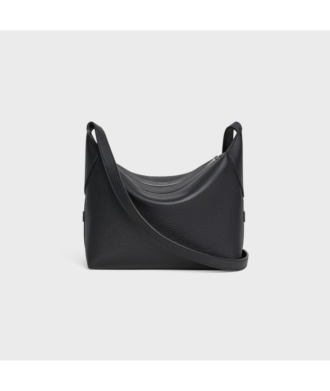 CELINE Черная кожаная сумка на плечо, фото 3