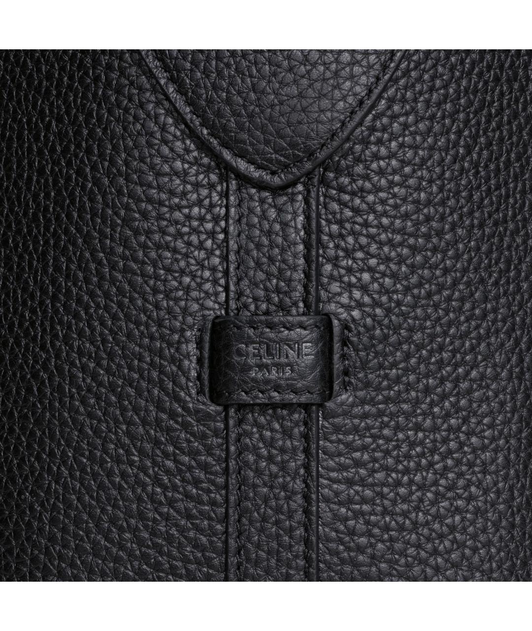 CELINE Черная кожаная сумка на плечо, фото 4