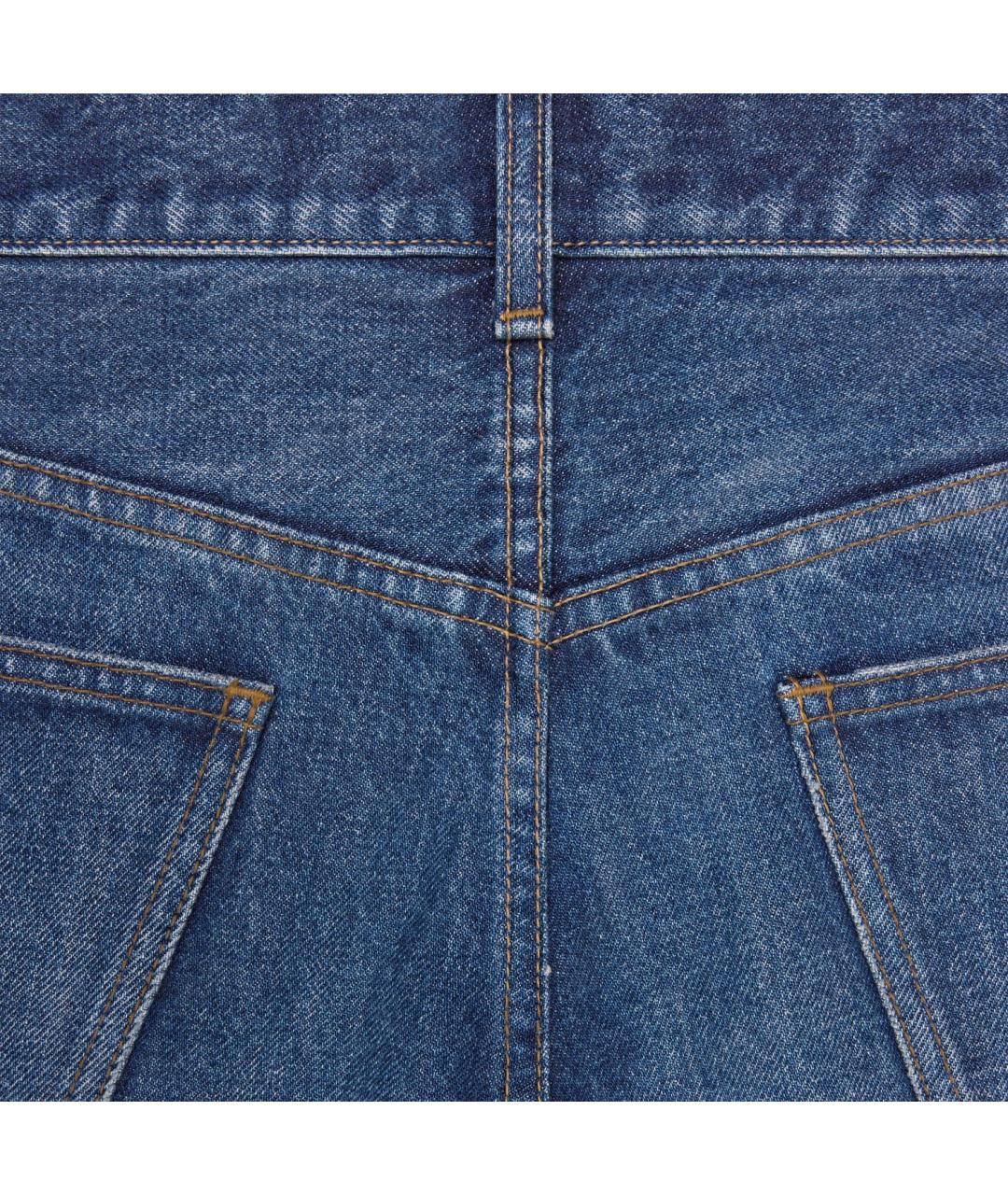 CELINE Синие хлопковые прямые джинсы, фото 3