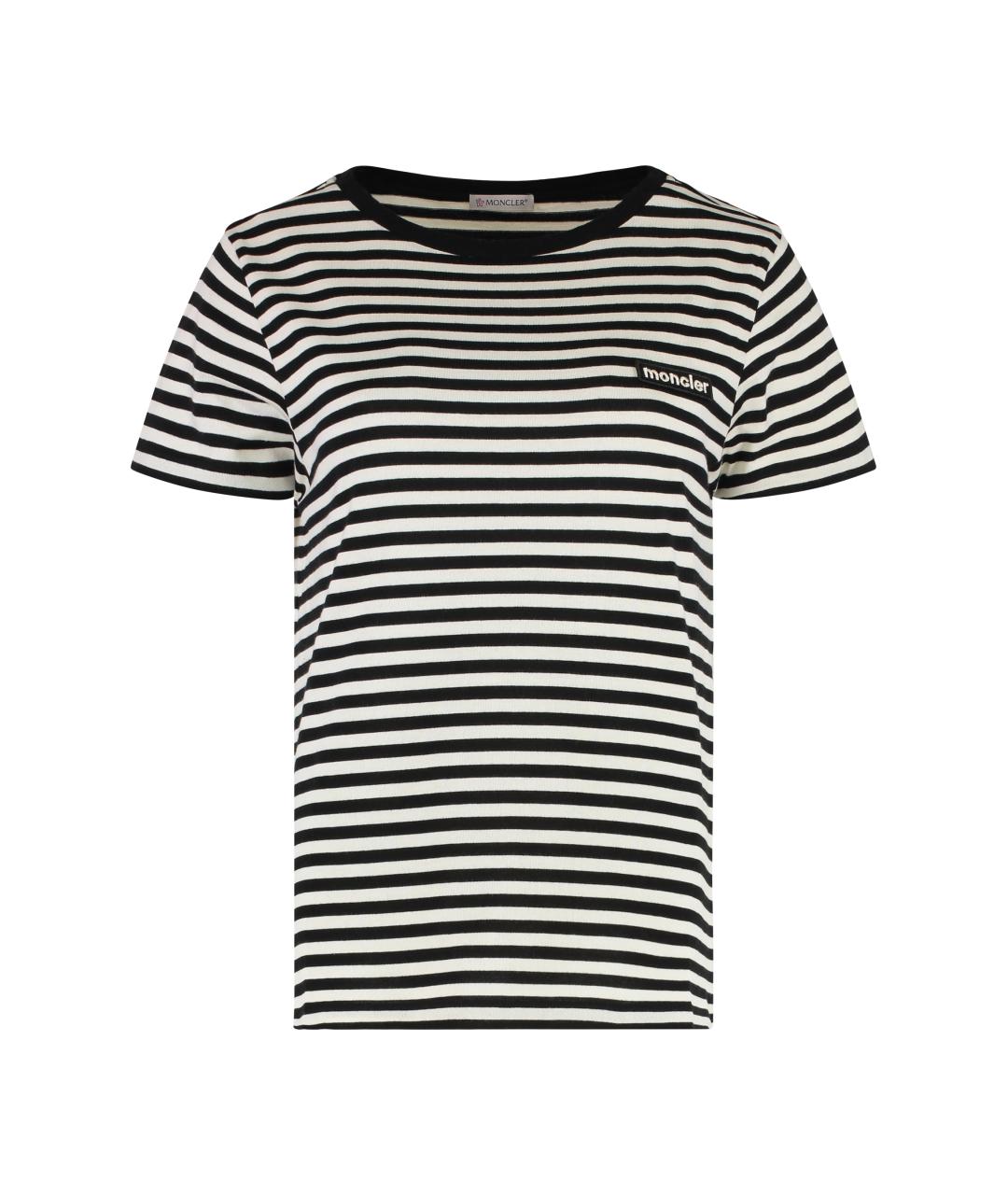 MONCLER Черная хлопковая футболка, фото 1