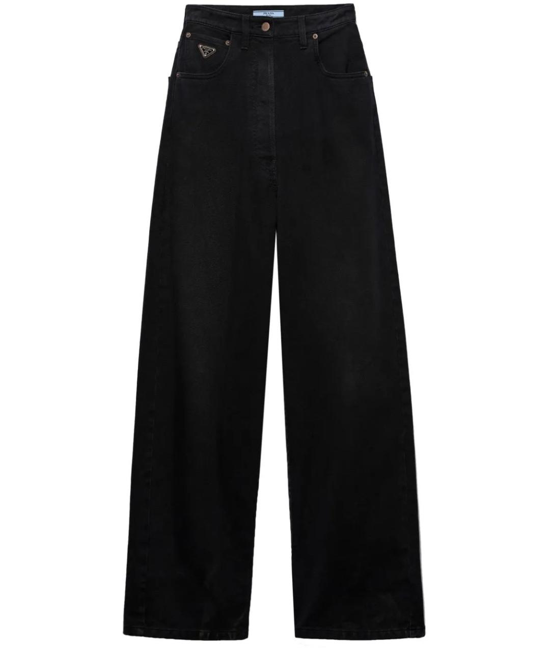 PRADA Черные хлопковые прямые джинсы, фото 2