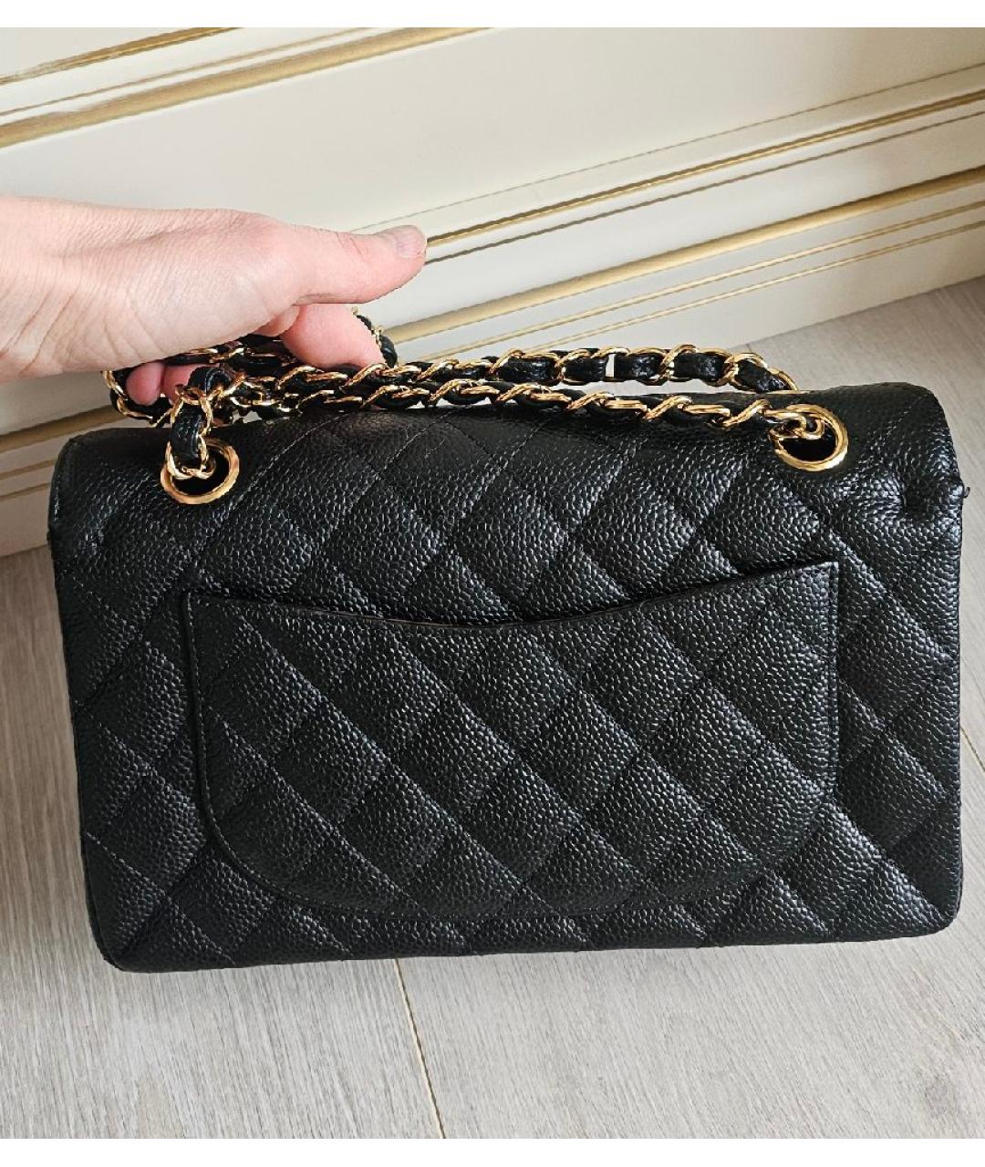 CHANEL Черная кожаная сумка через плечо, фото 3