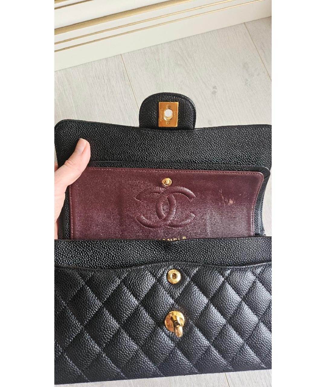 CHANEL Черная кожаная сумка через плечо, фото 8