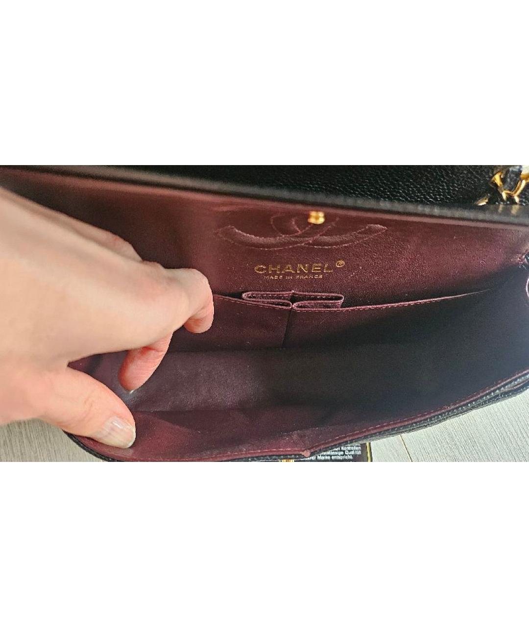 CHANEL Черная кожаная сумка через плечо, фото 4