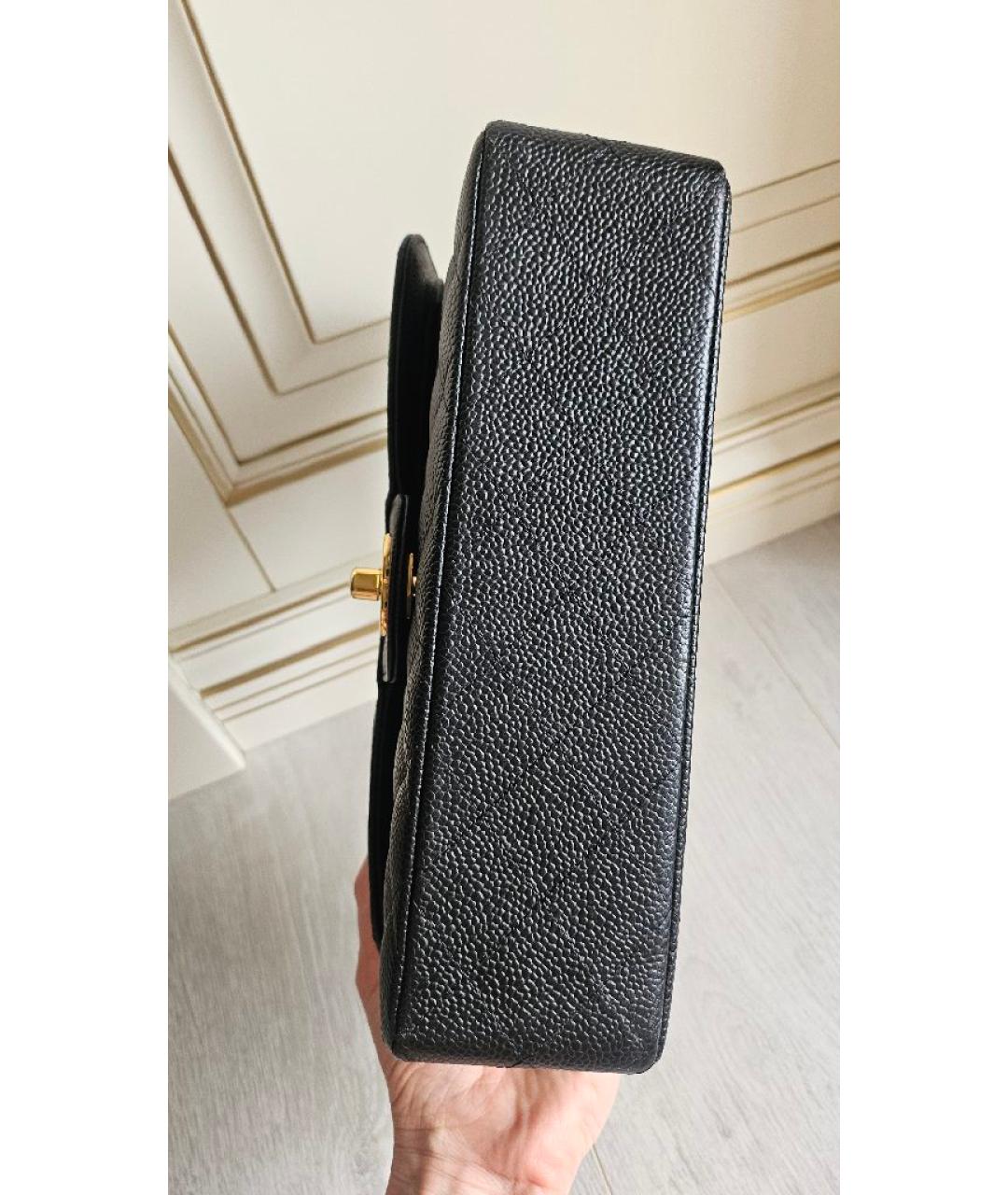 CHANEL Черная кожаная сумка через плечо, фото 6