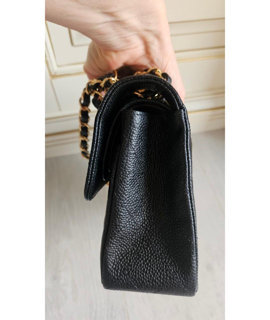 CHANEL Черная кожаная сумка через плечо, фото 2