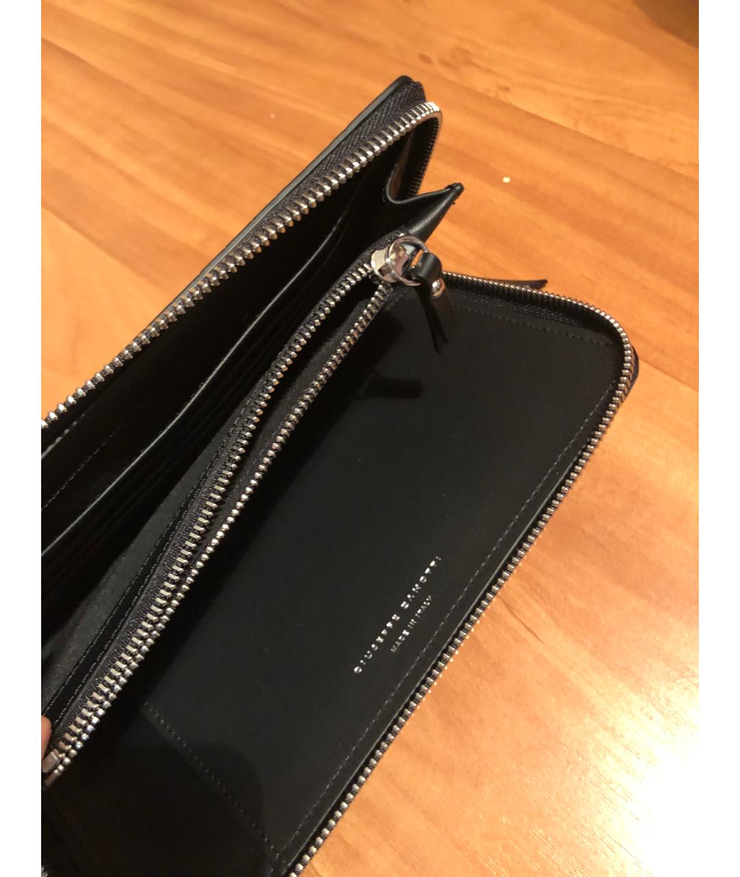 GIUSEPPE ZANOTTI DESIGN Черный кожаный кошелек, фото 3