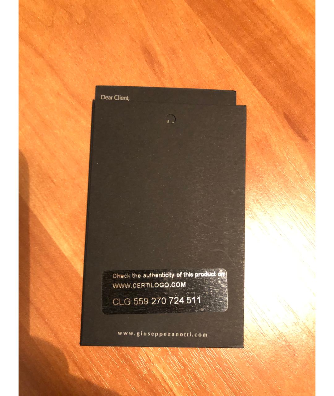 GIUSEPPE ZANOTTI DESIGN Черный кожаный кошелек, фото 9