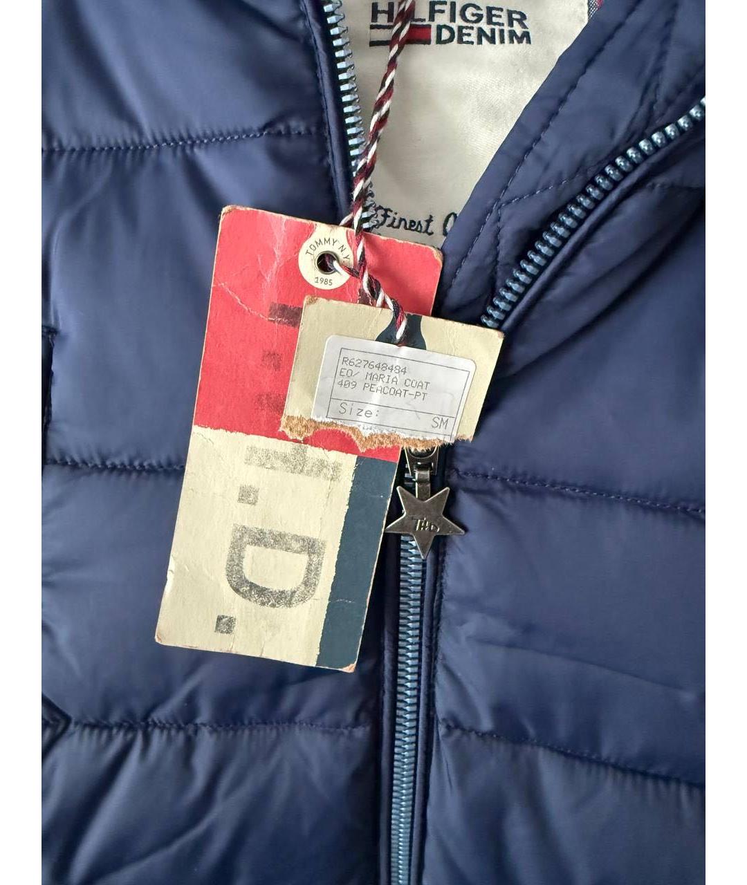 TOMMY HILFIGER Темно-синий полиэстеровый пуховик, фото 2