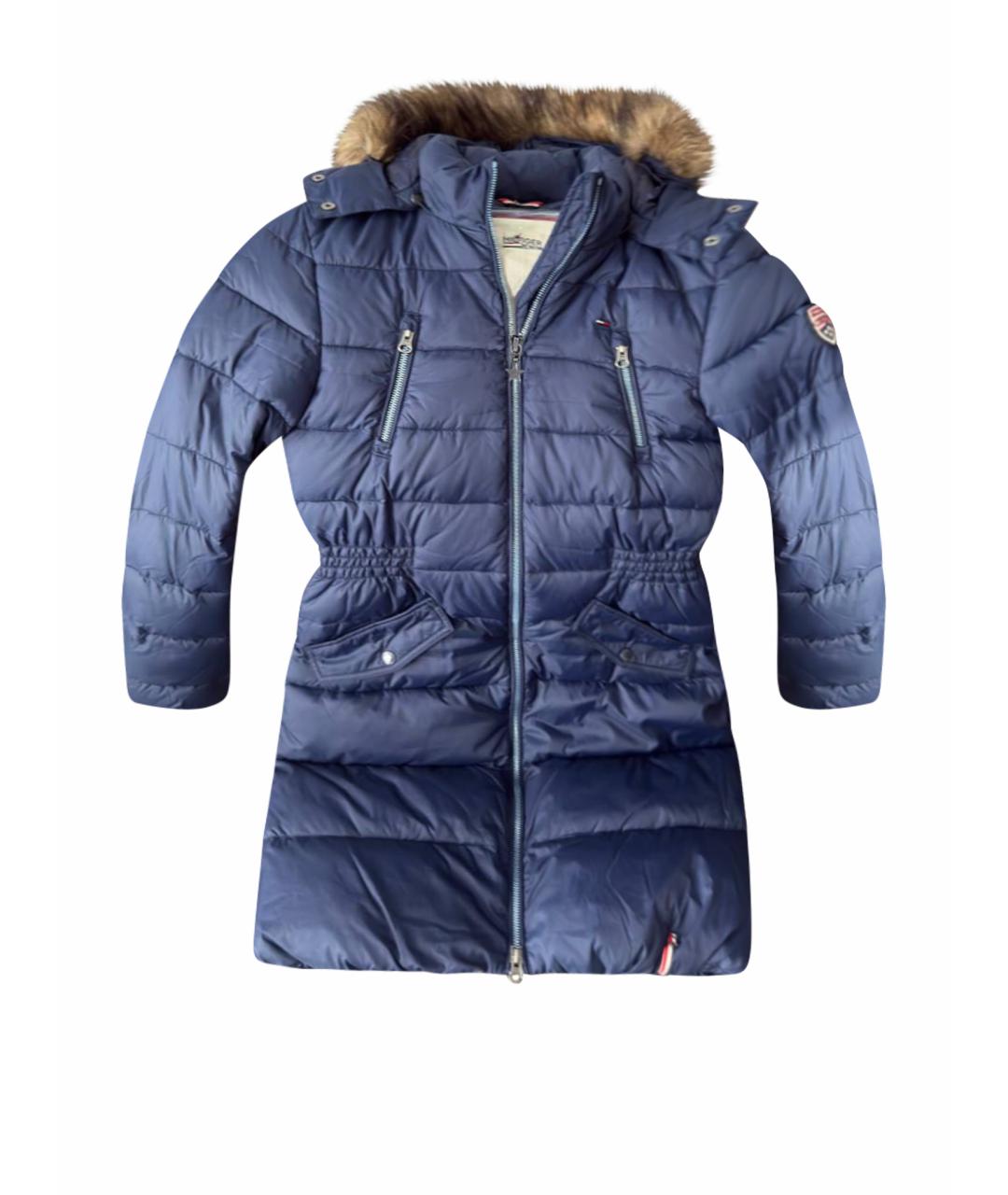 TOMMY HILFIGER Темно-синий полиэстеровый пуховик, фото 1