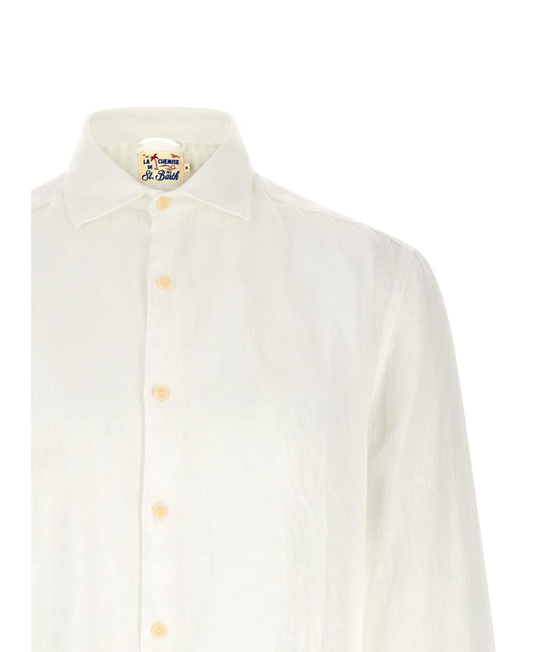 MC2 SAINT BARTH Белая льняная кэжуал рубашка, фото 2