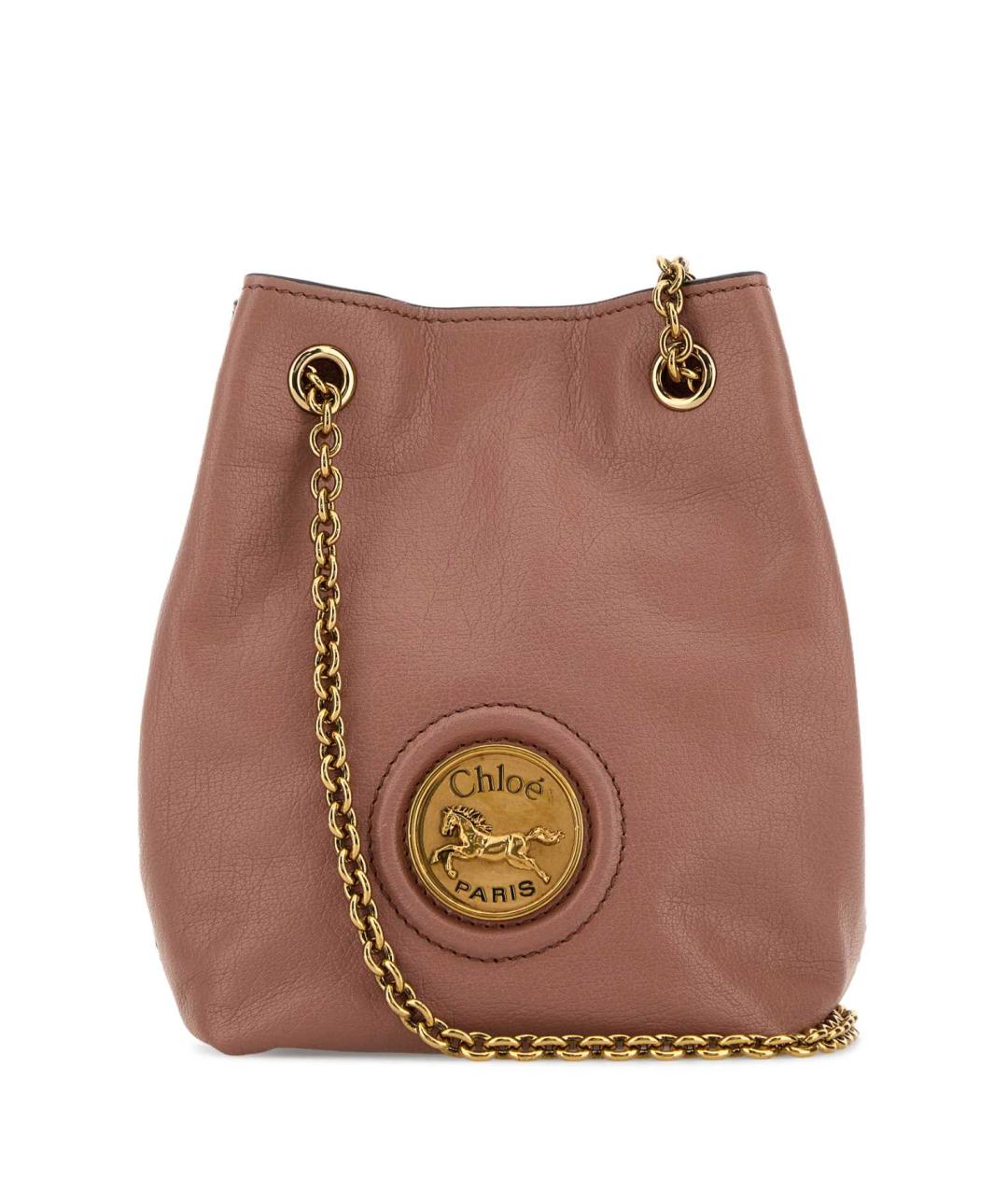 CHLOE Розовая кожаная сумка через плечо, фото 1