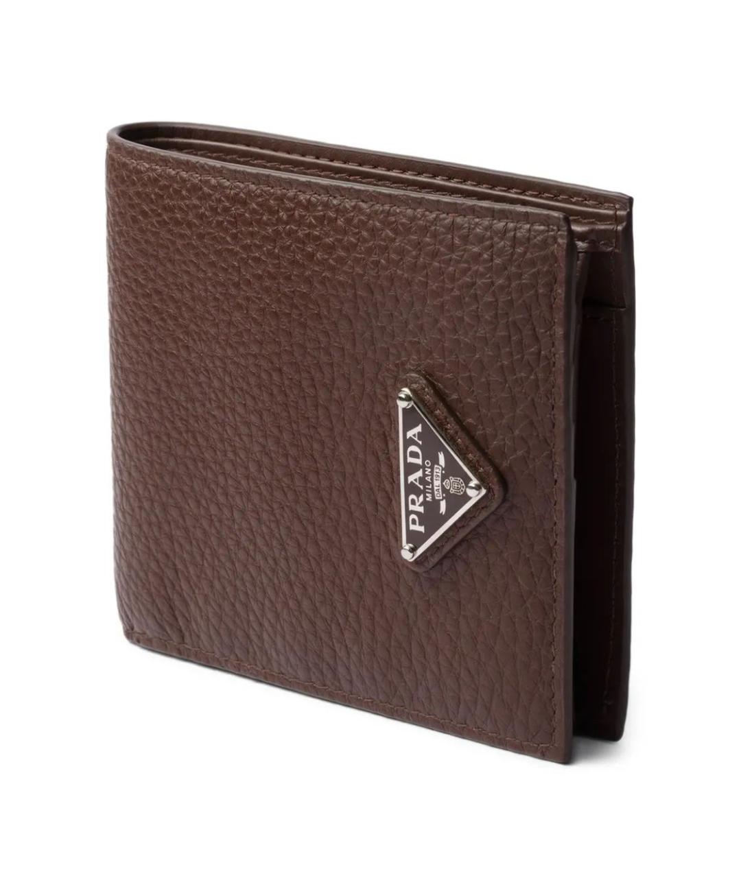 PRADA Коричневый кожаный кошелек, фото 3