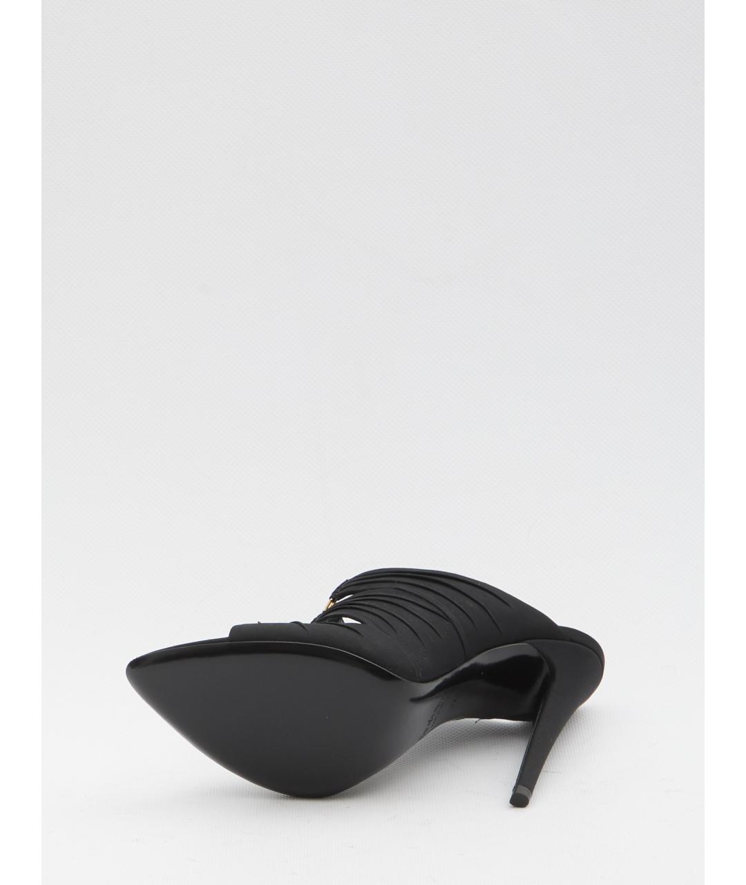 SAINT LAURENT Черные мюли, фото 4