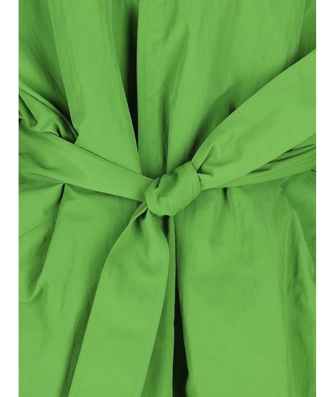 SAINT LAURENT Зеленый полиэстеровый тренч/плащ, фото 3